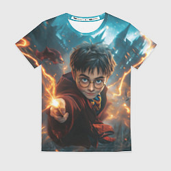 Футболка женская Гарри Поттер - магия, цвет: 3D-принт