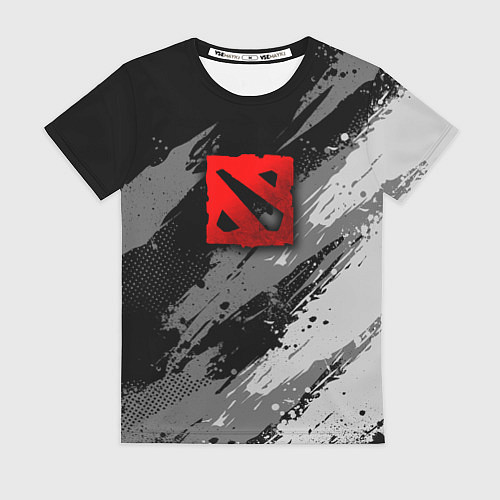Женская футболка Dota 2 - монохромный серый / 3D-принт – фото 1