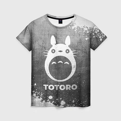 Женская футболка Totoro - grey gradient / 3D-принт – фото 1