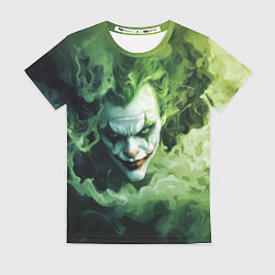 Женская футболка Джокер зеленый дым