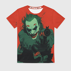 Женская футболка Джокер с револьвером