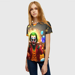 Футболка женская Джокер в шариках, цвет: 3D-принт — фото 2