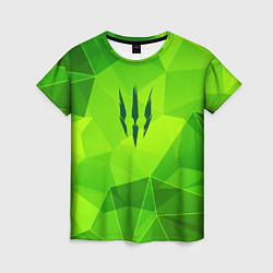 Футболка женская The Witcher green poly, цвет: 3D-принт