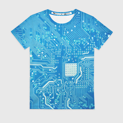Женская футболка Системная плата / 3D-принт – фото 1