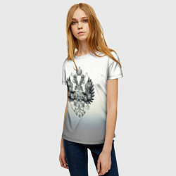 Футболка женская Государственный герб Российской империи градиент, цвет: 3D-принт — фото 2