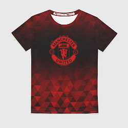Футболка женская Manchester United red poly, цвет: 3D-принт