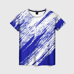 Женская футболка The color is white and blue