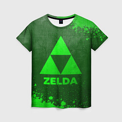 Женская футболка Zelda - green gradient