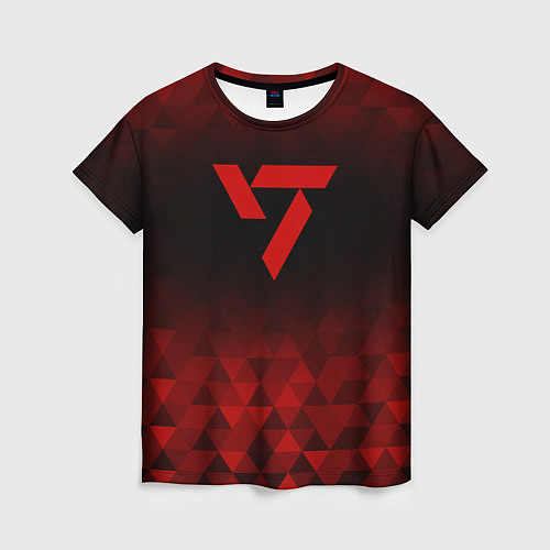Женская футболка Seventeen red poly / 3D-принт – фото 1