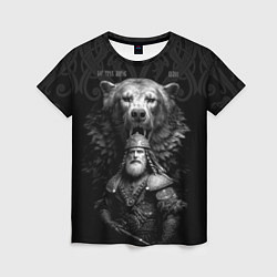 Женская футболка Велес славянский - бог богатырь