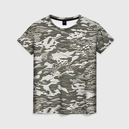 Женская футболка Фактурный камуфляж / 3D-принт – фото 1