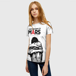 Футболка женская 30 Seconds to Mars - poster, цвет: 3D-принт — фото 2