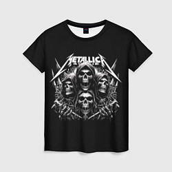 Женская футболка Metallica - four skulls