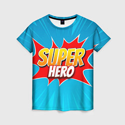 Женская футболка Superhero comic style