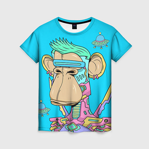 Женская футболка NFT cyber ape UFO / 3D-принт – фото 1