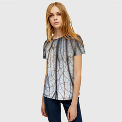 Футболка женская Прожилки растения, цвет: 3D-принт — фото 2