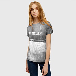 Футболка женская AC Milan - grey gradient посередине, цвет: 3D-принт — фото 2