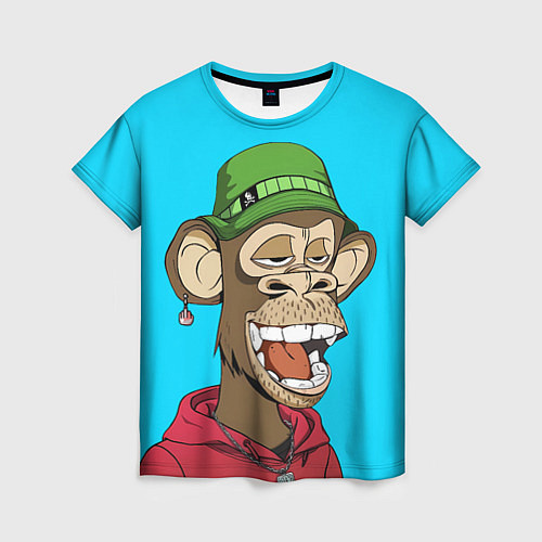Женская футболка NFT smile ape / 3D-принт – фото 1