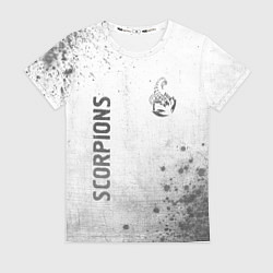 Футболка женская Scorpions - white gradient вертикально, цвет: 3D-принт