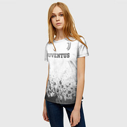 Футболка женская Juventus - white gradient посередине, цвет: 3D-принт — фото 2