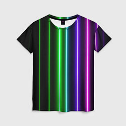 Женская футболка Neon lines