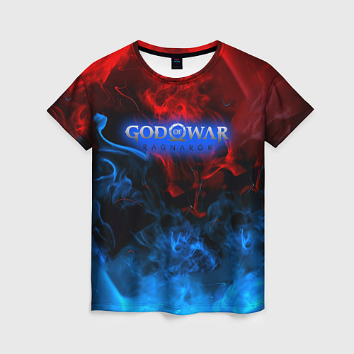 Женская футболка God of War битва огня / 3D-принт – фото 1