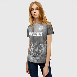 Футболка женская Bayern - grey gradient посередине, цвет: 3D-принт — фото 2