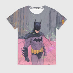 Футболка женская Бэтмен с розовым плащом, цвет: 3D-принт