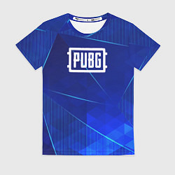 Женская футболка PUBG blue poly