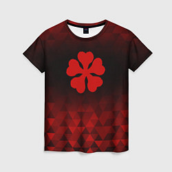Женская футболка Black Clover red poly