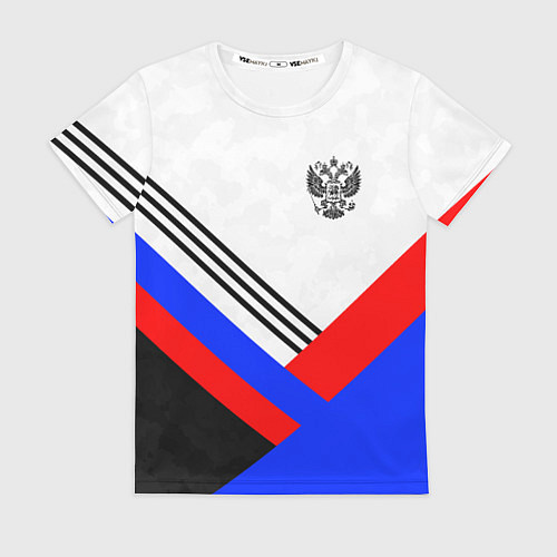 Женская футболка Герб России - минимализм / 3D-принт – фото 1