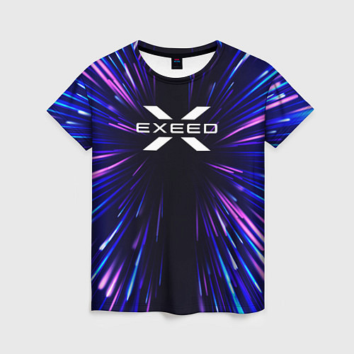Женская футболка Exeed neon energy / 3D-принт – фото 1