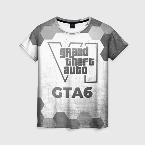 Женская футболка GTA6 - white gradient / 3D-принт – фото 1