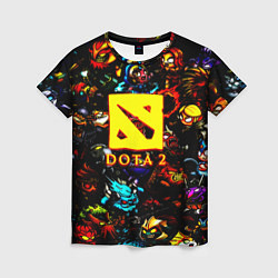 Женская футболка Dota2 персонажи