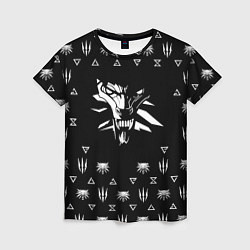 Футболка женская Ведьмак логотипы, цвет: 3D-принт