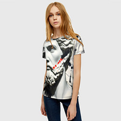 Футболка женская Античный портрет зарисовки, цвет: 3D-принт — фото 2