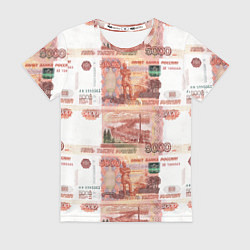 Футболка женская 5 000 рублей, цвет: 3D-принт