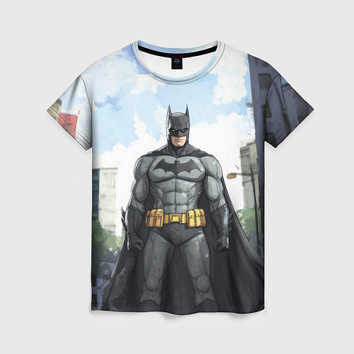 Женская футболка Бэтмен стоит на улице / 3D-принт – фото 1