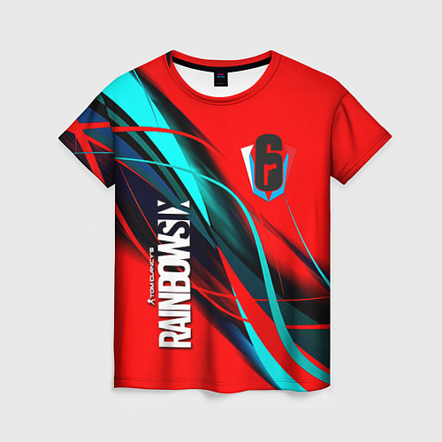 Женская футболка Rainbow six геометрия полосы / 3D-принт – фото 1