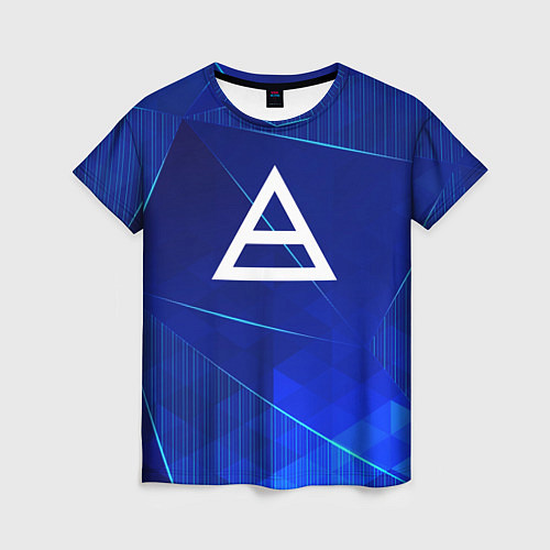 Женская футболка Thirty Seconds to Mars blue poly / 3D-принт – фото 1