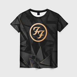 Футболка женская Foo Fighters golden poly, цвет: 3D-принт