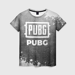 Женская футболка PUBG - grey gradient