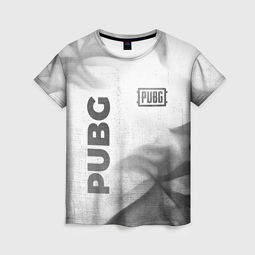 Женская футболка PUBG - white gradient вертикально / 3D-принт – фото 1