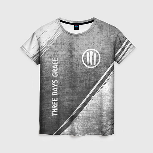 Женская футболка Three Days Grace - grey gradient вертикально / 3D-принт – фото 1
