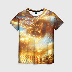 Женская футболка Блестящая золотая текстура