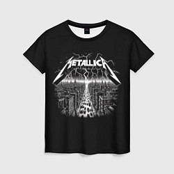 Женская футболка Metallica - lightnings in metropolis