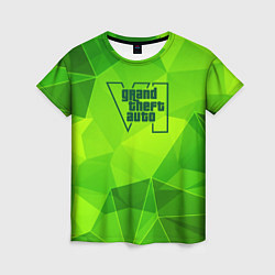 Женская футболка GTA6 green poly