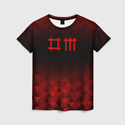 Футболка женская Depeche Mode red poly, цвет: 3D-принт