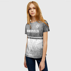 Футболка женская Borussia - grey gradient посередине, цвет: 3D-принт — фото 2