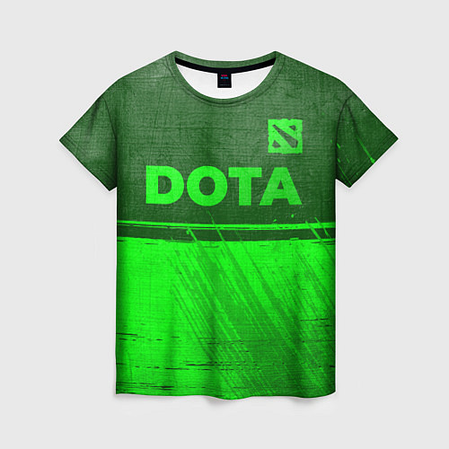 Женская футболка Dota - green gradient посередине / 3D-принт – фото 1